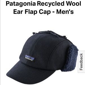 Patagonia recycled wool ear flap hat